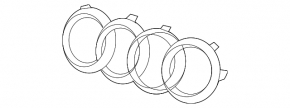 Audi Q5 80A 21-24 Radiator Grille Emblem, Gloss Black