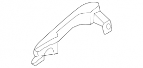 Hyundai Santa FE Sport 13-18 chrome outer front left door handle, keyless