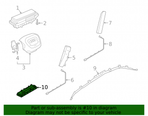 Driver's left knee airbag for the Audi Q3 83A 19-25