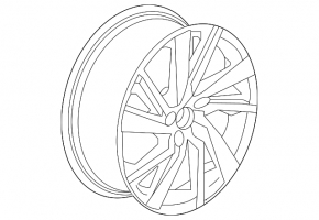 R17 x 7.0J Chevrolet Equinox 22-24 light curb rim