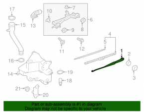 Wiper arm right Subaru Impreza 17-23 GK