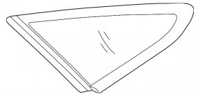 Fixed glass rear right window for Hyundai Sonata 16-17 hybrid