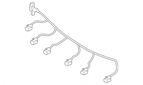 Mercedes GLE 350 450 20-26 front bumper wiring for 6 parking sensors, AMG pack, without adaptive cruise control