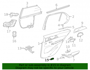Lower rear left door trim (card) light for Mercedes GLC 16-22