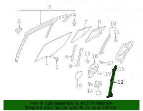 Window lifter with motor rear right Mazda 3 19-