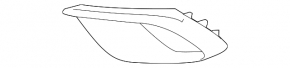 Left fog light plug for Mazda 3 14-16 BM prerest