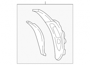 Left inner tailgate light trim for Mazda CX-5 17-21 (2 parts)
