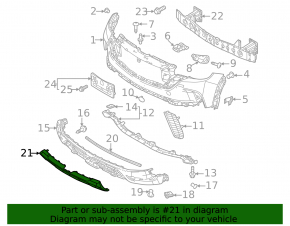 Front bumper lip trim for Mazda CX-50 25-26 hybrid