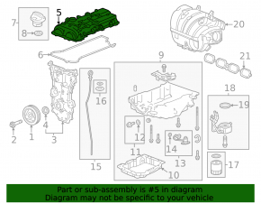 Valve cover Cadillac ATS 13- 2.0T
