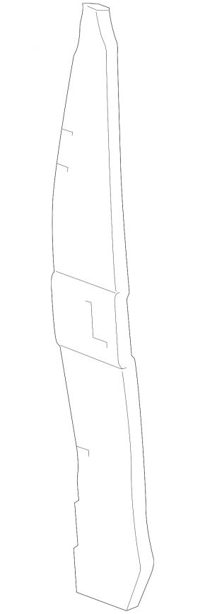 Right door-wing seal for Cadillac CTS 14-19