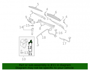 Windshield Washer Motor Infiniti FX35 FX45 03-08