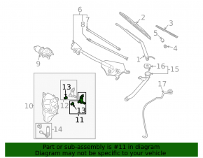 Windshield Washer Motor Infiniti FX35 FX45 03-08