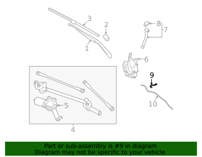 Right windshield washer nozzle Nissan Murano 25-26