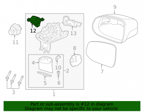 Left side mirror camera bracket for Volvo XC60 18-25