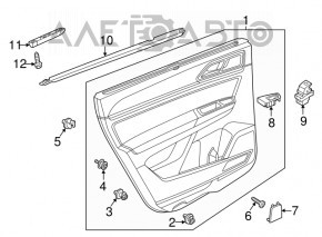 Door trim card rear right VW Atlas 18-18