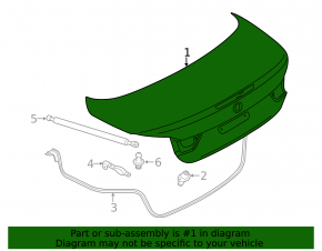 Trunk lid BMW 4 F33 14-20 convertible under the antenna