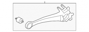 Rear right trunnion Mitsubishi Outlander Sport ASX 13-23 trailing arm