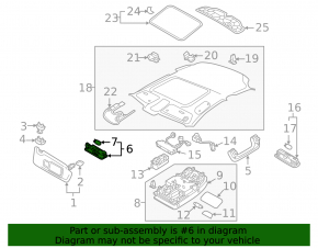 Ceiling light front left Audi Q5 8R 09-17