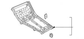Audi A6 C8 19-25 center console trim bracket with chrome moldings