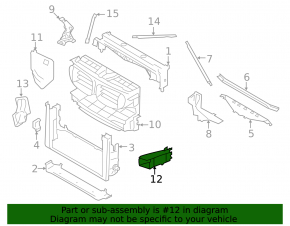 Right brake cooling duct for BMW 7 F01 13-15 M package