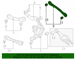 Lower rear left transverse control arm Kia EV6 22-24