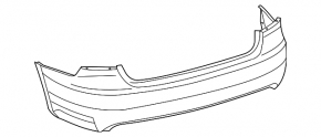 Bare rear bumper VW Passat b7 12-15 USA