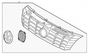 Radiator grill grill VW Passat b7 12-15 USA without emblem