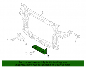 Radiator bracket lower left Kia Sorento 16-20 2.4 plastic