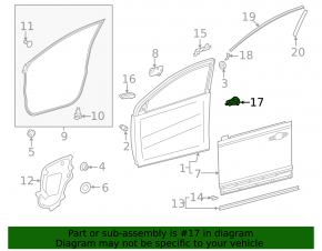 Seal of the casing of the front left door rear Toyota Rav4 19-