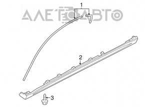 Upper door molding left Nissan Sentra 13-19 chrome