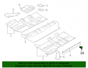 Rear left sill mudguard Nissan Rogue Sport 17-22