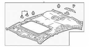 Acura TLX 15 Headliner - Under Sunroof