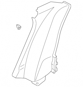 Audi Q3 83A 19-25 black lower right rear pillar trim