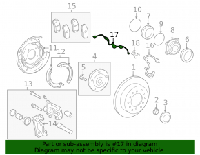 ABS sensor wire, rear right, Toyota Sequoia 2016