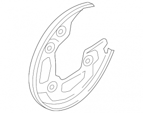 Brake Disc Cover Rear Left Audi A6 C7 12-18 AWD 300mm