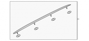 Longitudinal roof rail left Audi Q5 8R 09-17 chrome