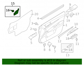 Side Mirror Cap Front Left Subaru Outback 10-14