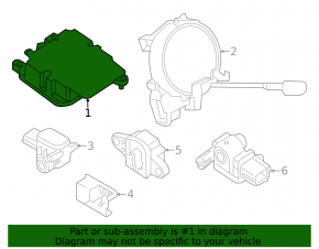 Nissan Rogue 17-20 SRS airbag computer module