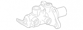 Master brake cylinder with reservoir Mercedes GLS-class X166 13-19 with cover