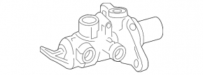 Master brake cylinder with reservoir Mercedes GLS-class X166 13-19 with cover