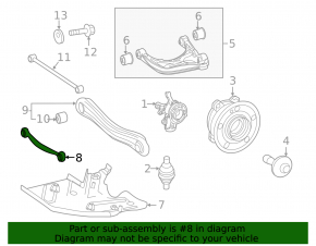 Upper longitudinal control arm, rear, front, left, Mercedes GLE 53/63 20-26 AMG, pack