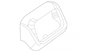 Mercedes W167 GLE 350 450 20-23 rear center console trim, upper, black leather