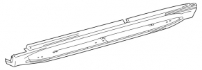 Right threshold Mercedes W167 GLE 350 450 20-23 under the footboard