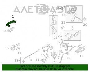 Door handle outer front left Ford Explorer 11-19 structure