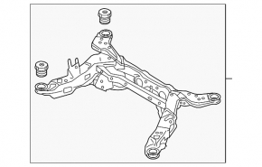 Rear subframe Ford Flex 09-12 FWD