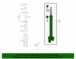 Rear left shock absorber for Nissan Altima 2012 coupe
