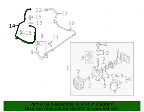 High pressure hose power steering Mazda6 09-13