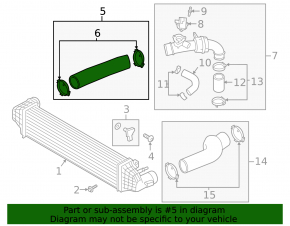 Intercooler pipe right Ford Explorer 20- 2.3T