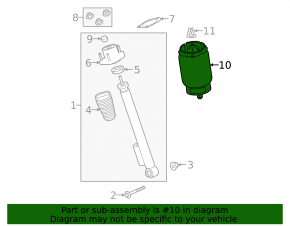 Rear right air spring for Land Rover Range Rover 13-21