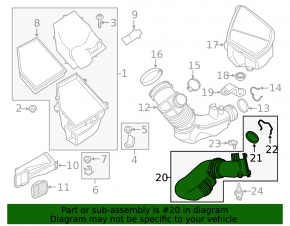 Air duct for BMW F30 15-18 B46 manifold